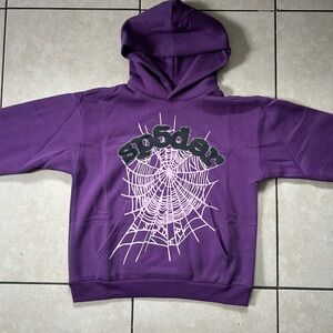 Sp5der Web Hoodie Purple - Size Medium